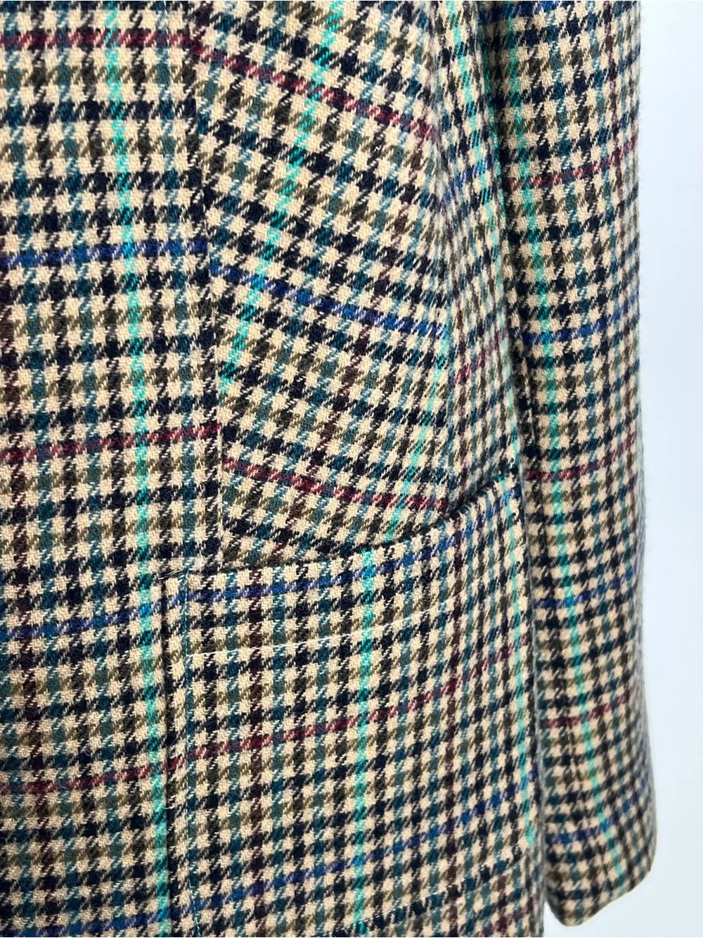 EUC! Talbots  Houndstooth Shetland Wool Blend Blazer Size 14W